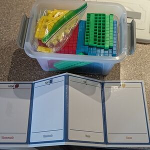 Math Manipulative Set with Base Ten Blocks